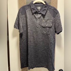 - Rock & Republic short sleeve polo black & grey, men’s large